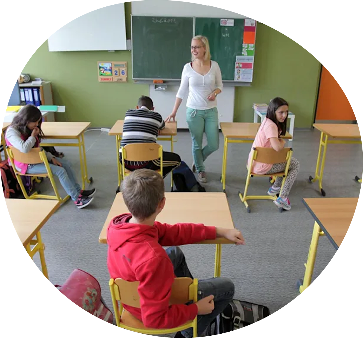 Kinder in Schul Klasse